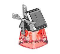 B Baosity Diffuseur D'huiles Essentielles pour Voiture, Modèle en Forme de Maison, énergie Solaire, Lisses, 7,5 X 5 Cm, Décoration pour Tableau de, Rouge