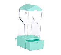B Baosity Distributeur Automatique de Nourriture pour Oiseaux, Accessoire pour Cage, Récipient avec Couvercle Amovible, Adapté Aux Perruches, Bleu