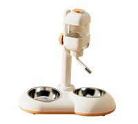 B Baosity Distributeur Automatique Nourrisseur Abreuvoir Récipient Bol Réglable avec Dispositif de Contrôle du Débit Destiné Aux Animaux Chats Chiens Lapins Pou, Blanc