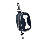 B Baosity Distributeur de Sacs à Déjections Canines avec Mousqueton, Léger et Doté d'une Fermeture éclair. Idéal pour Ramasser Les Déjections de Votre Chien, Bleu Profond