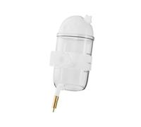 B Baosity Distributeur d'eau pour Oiseau Abreuvoir Automatique Nourrisseur Suspendu Récipient Transparent PP Métal Facile à Nettoyer Adapté Aux Amateurs de Perr, Blanc