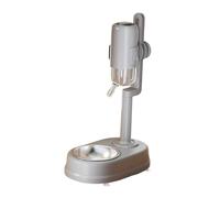 B Baosity Distributeur d'eau sur Pied pour Animaux de Compagnie : Gamelle Amovible et Réglable en Hauteur pour Chats, Chiens, Lapins, Chats et Chato, Gris