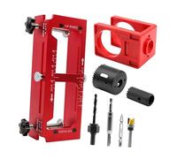 B Baosity Door Hinge Jig Ensemble Complet Gabarit Porte Installation Serrure Kit Mortaise Aluminium Alliage Outils Réglables pour Bricoleurs Installation Profes