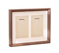 B Baosity Double Vitrine pour Photos de Collection avec Boîte de Rangement En Bois Transparent pour Badges, Style D