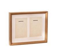 B Baosity Double Vitrine pour Photos de Collection avec Boîte de Rangement En Bois Transparent pour Badges, Style A