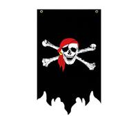 B Baosity Drapeau Pirate Bannière à Tête de Mort Pavillon de Squelette En Polyester avec Oeillets Adapté pour Fête et Décoration Murale, Type C
