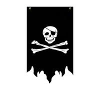 B Baosity Drapeau Pirate Bannière à Tête de Mort Pavillon de Squelette En Polyester avec Oeillets Adapté pour Fête et Décoration Murale, Type A