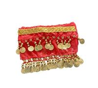 B Baosity Écharpe de Danse pour Chien Jupe Fantaisie Chaîne de Taille Créative en Polyester Léger et Sequins Brillants Costume Confortable Adaptée pour Animaux, Rouge