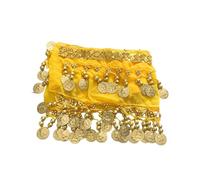 B Baosity Écharpe de Danse pour Chien Jupe Fantaisie Chaîne de Taille Créative en Polyester Léger et Sequins Brillants Costume Confortable Adaptée pour Animaux, Jaune
