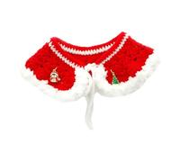 B Baosity Écharpe Tissée à La Main, écharpe Tricotée à La Main pour Animaux de Compagnie, Collier pour Chaton, Bavoir Au Crochet pour Chiot, Accessoires et Déco, rouge M