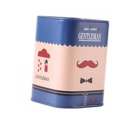 B Baosity Edge Boîte Métallique Stockage Compact Couvercle Banc Polyvalent Grand Capacité Convenable à La Conservation D'Accessoires Rangement D, Motif de Barbe Bleu