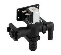 B Baosity Électrovanne Unité de Commande d'Arrivée Toilettes Module de Rinçage Bloc de Contrôle Solénoïde Raccords à Tuyaux Actionneur Métal sur Corps Noir, 12V