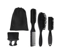 B Baosity Ensemble Brosse de Barbier et Peigne de Barbier, Brosse de Nettoyage Légère, Peigne de Coupe de Barbier pour Petit Ami, Cadeaux de Fête Des Pères, Paquet de pochette