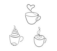 B Baosity Ensemble de 3 Décorations Murales En Métal Représentant Des Tasses à Café, élégantes et Décoratives pour Fenêtre, Bureau Ou Salle de Bain.