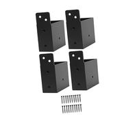 B Baosity Ensemble de 4 Supports de Pergola avec Vis et Fixations Métalliques pour Poteaux En Bois 2x4, Idéal pour Véranda Ou Terrasse.