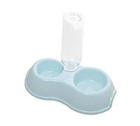 B Baosity Ensemble de Gamelles Doubles 2 en 1 pour Chats et Chiens, avec Abreuvoir Automatique, Distributeur de Nourriture et Abreuvoir pour Lapins et Chatons, Bleu