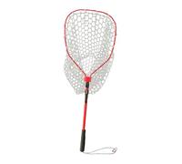 B Baosity Épuisette de Pêche Pliante Filet de Pêche Télescopique Filet Rétractable avec Manche Aluminium Douce pour Attraper Relâcher Poissons Adapté Pêc, Rouge