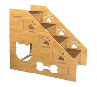 B Baosity Escalier Léger, Antidérapant, Polyvalent et Portable pour Chiens et Chats, pour Lits Hauts D'intérieur, 4 Couches