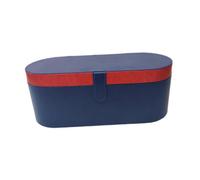 B Baosity Étui de Rangement Sèche-cheveux Pochette Rigide Sac de Transport Imperméable Protection Antichoc Similicuir Adapté pour Déplacement Filles Stockage, Bleu Rouge