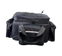 B Baosity Étui pour Matériel de Pêche en Polyester, Housse Spacieuse pour Canne et Moulinet avec Poches en Filet et Protection, Noir