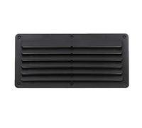 B Baosity Évent à Persiennes Rectangulaire Pour Caravane De Bateaux De La Marine - 26x12.5cm / 10.24 X 8.5 Pouces, Noir