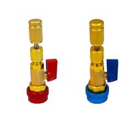 B Baosity Extracteur de Soupape Automobile Accessoire pour Retrait de Noyau Clé Outil pour Réparation Climatisation Voiture Fabrication Laiton Aluminium Plastique Adapté pour l'Entretien Véhicule
