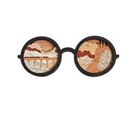 B Baosity Eyewear Prop Décoration de Lunettes En Bois Ornement Artisanal pour Table Sculpture Esthétique Centre de Table Adapté à La Chambre Hôtel Décoration Ma, L