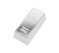 B Baosity Faux Lingots D'argent, Cale-porte Réaliste En Argent pour Fête, moyen