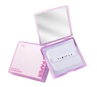 B Baosity Feuille Absorbante de Sébum pour Visage Matifiant Boîtier Miroir Éponge Inclus Retouche Simple Transportable Soin Quotidien Cadeau Étudiants Hommes Fe, Violet