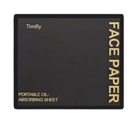 B Baosity Feuille Absorbante de Sébum pour Visage Matifiant Boîtier Miroir Éponge Inclus Retouche Simple Transportable Soin Quotidien Cadeau Étudiants Hommes Fe, Noir