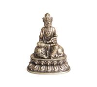 B Baosity Figurine Bouddha en Laiton Sculptée Robe Drapée Coiffe Détaillée pour Pratique Spirituelle Présentation sur Étagère