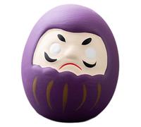 B Baosity Figurine Daruma Japonaise, Cadeau Original, Articles de Fête, Décoration Intérieure, Ornement de Table, Statue En Céramique pour Chambre, Support, Violet