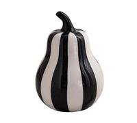B Baosity Figurine de Fruit en Céramique à Rayures Noires et Blanches, Presse-Papier, Statuette Décorative pour Une, Une Pendaison de Crémail, Poire 15.5 X 10 Cm