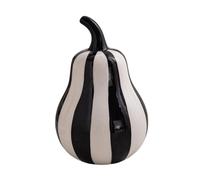 B Baosity Figurine de Fruit en Céramique à Rayures Noires et Blanches, Presse-Papier, Statuette Décorative pour Une, Une Pendaison de Crémail, Poire 22.5 X 15 Cm