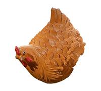B Baosity Figurine de Poule Réaliste, Accessoire Photo, Ornement Réaliste, Sculpture de Poule pour Porte D'entrée Ou Jardin, Jaune