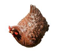 B Baosity Figurine de Poule Réaliste, Accessoire Photo, Ornement Réaliste, Sculpture de Poule pour Porte D'entrée Ou Jardin, Brun