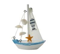 B Baosity Figurine de Voilier Décorative En Bois, Mini Ornement de Bateau Marin, Fabriqué à La Main, Idéal pour Un Cadeau, La Décoration D'une Chambre, Style D