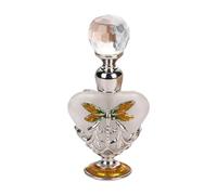 B Baosity Flacon de Parfum Bouteille En Verre Vide Mini Récipient Cosmétique Portable Étanche avec Bouchon Décoration Libellule Adapté à La Femme, Jaune
