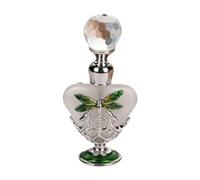 B Baosity Flacon de Parfum Bouteille En Verre Vide Mini Récipient Cosmétique Portable Étanche avec Bouchon Décoration Libellule Adapté à La Femme, Vert