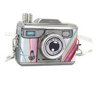 B Baosity Flacon En Acier Inoxydable Forme Caméra Gourde Portable Fiole Bouchon Étanche Léger avec Sangle Convient pour Homme Camping Randonnée Cade, Multicolore