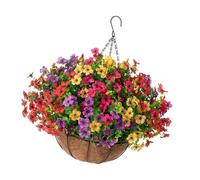 B Baosity Fleurs Artificielles Suspendues En Pot Composition Florale Plante Imitation Guirlande Végétale D'Aspect Réaliste Sans Entretien Adapté pour Véranda Te, B