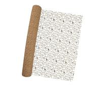 B Baosity Flower Wrapping Paper Filet Mesh Openwork Jacquard Papier Emballage Floral Pliant Ornement en Fil Bas Élastique Utilisé pour Bouquet Projet Créatif, Couleur Café