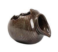 B Baosity Fontaine à Eau en Pot de Terre, 10,3 X 9,6 X 9 Cm, Ornement d'eau Courante pour Intérieur et Extérieur, Réservoir d'eau Ouvert M, Style C