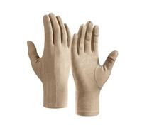 B Baosity Gants Gants Antidérapants Gants Hiver Gants de Conduite en Viscose Coton Acrylique Paume Texturée et Poignet Serré Adaptés à la Conduite Course à Pied Balades Sorties, 【翻指款】 暗茶驼, M