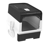 B Baosity Grand Bac à Litière Pliable pour Chat avec Couvercle, Entièrement Fermé et Facile à Nettoyer. Pot pour Chat Amovible, Noir