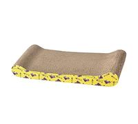 B Baosity Griffoir en Carton pour Chat, Nid Interactif, Coussin à Griffer, Protection pour Meubles et Chats, Os 44.5x21x5.5cm