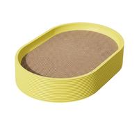 B Baosity Griffoir/lit pour Chat, Panneau à Griffer Ondulé, Protection pour Meubles, Espace de Détente Amusant, Remplacement pour Chats de Petite et Moyenne Tai, Jaune