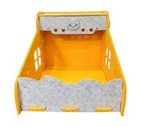 B Baosity Griffoir pour Chaton, Nid de Couchage et Maison de Jeu, Lit à Griffer pour Chatons D'intérieur et D'extérieur, pour Interagir avec Les Chatons, Orange