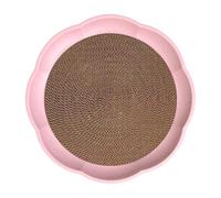 B Baosity Griffoir Rond pour Chat, Accessoire pour Animaux de Compagnie, Tapis de Rechange Interactif pour Griffer, Idéal pour Les Chatons et Les Chats D'in, Rose