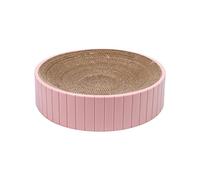 B Baosity Griffoir Rond pour, Résistant, 31 Cm X 31 Cm X 6 Cm, Protège-canapé, Nid Amovible, Griffoir pour, Idéal pour Le Repos de Votre Chaton, Rose